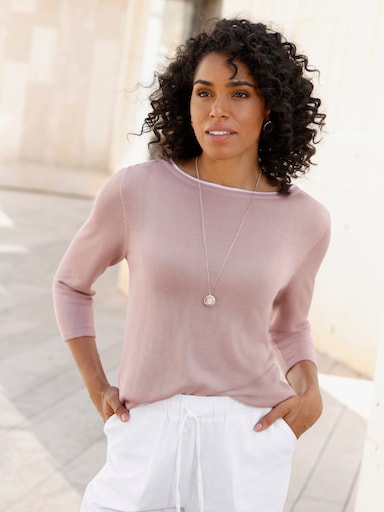 3/4 Arm-Pullover - hortensie-weiß
