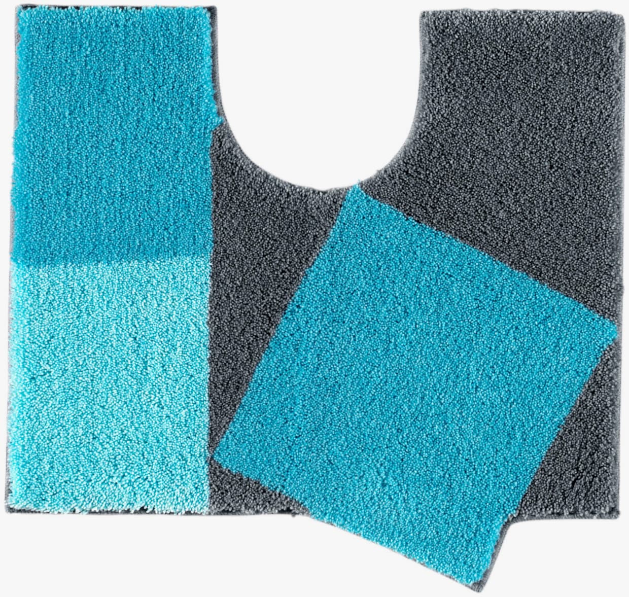 Grund Tapis de bain - turquoise-gris