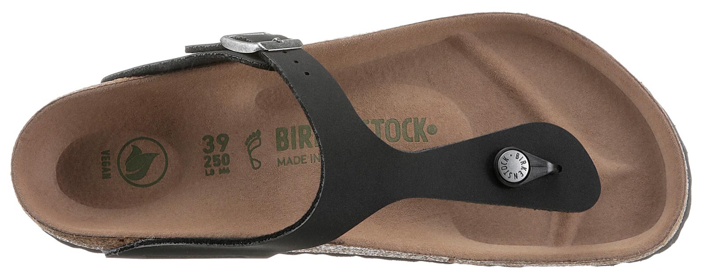 Schuhe Pantoletten Birkenstock Zehentrenner in schwarz 