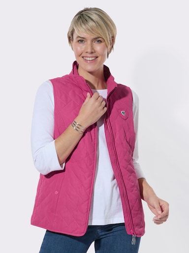 Steppweste mit Taillenbetonung - fuchsia