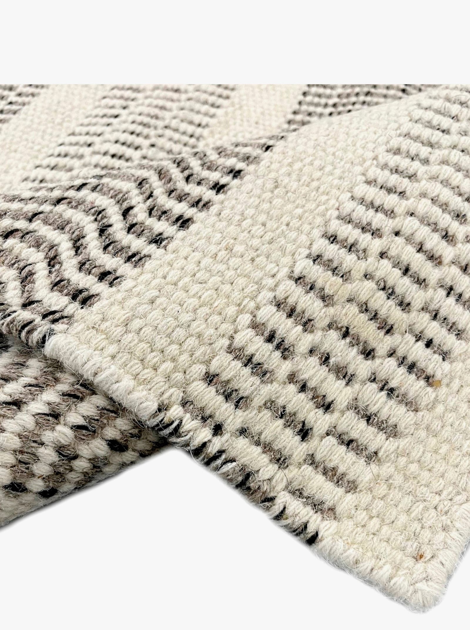 Theko Handwebteppich - natur-grau