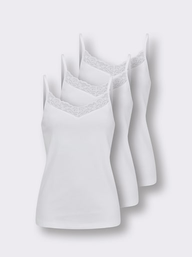 wäschepur Trägerhemd - weiß