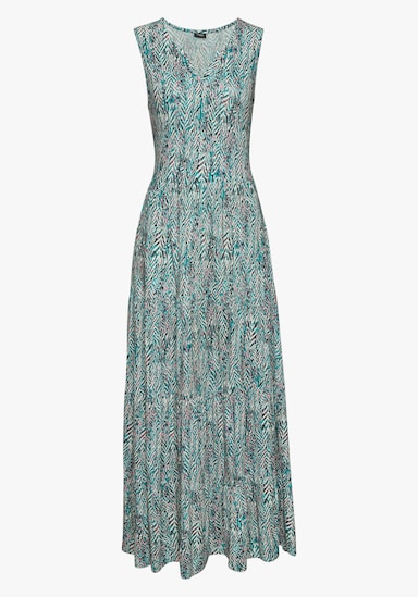Vivance Robe longue - turquoise-rose-crème imprimé