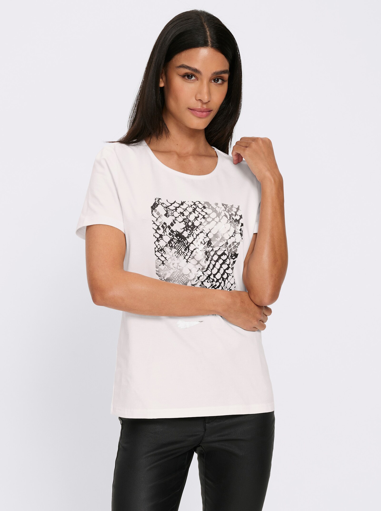 heine Shirt mit Folien-Druck - ecru