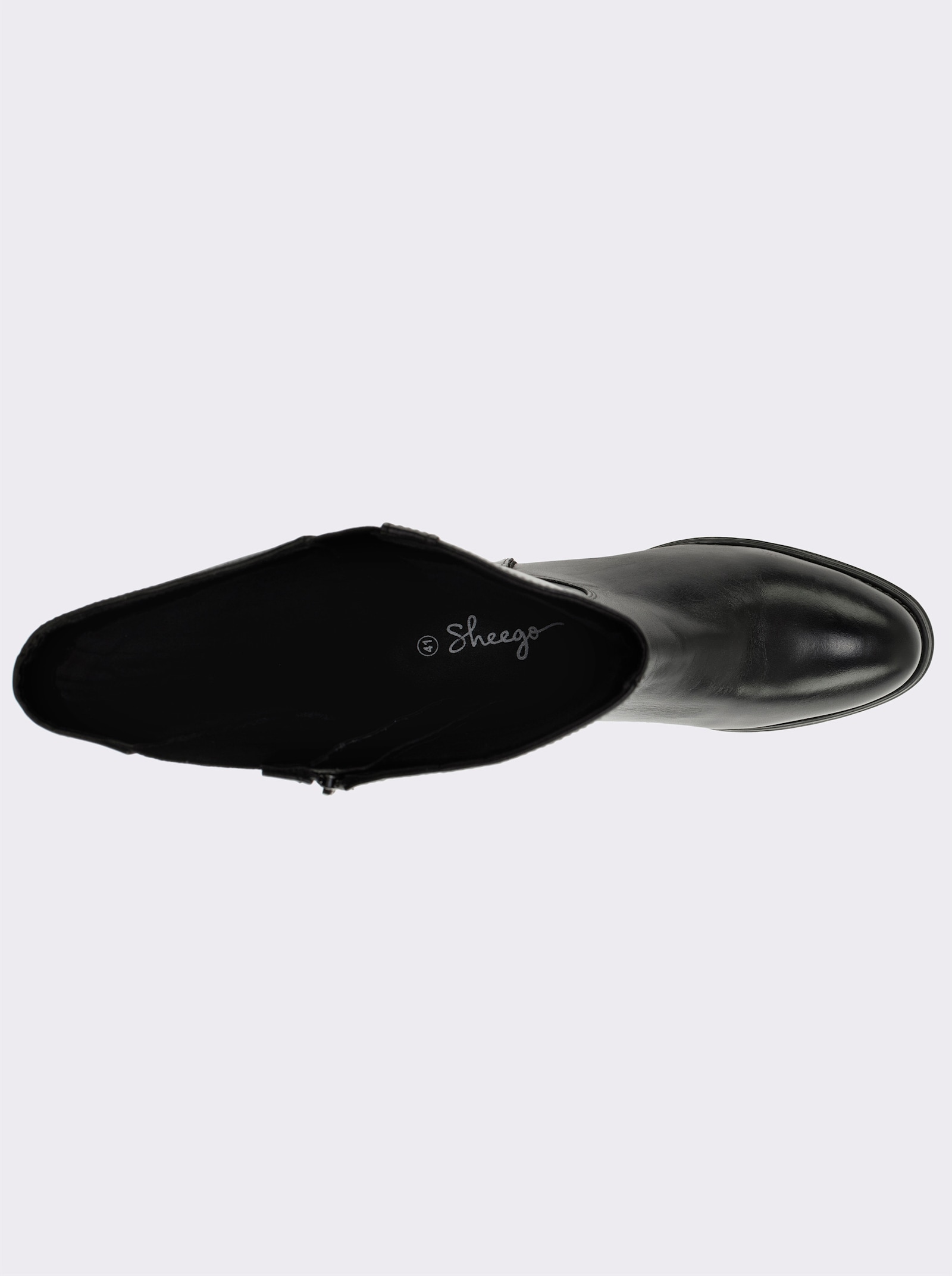 sheego Weitschaftstiefel mit Stretcheinsatz - schwarz