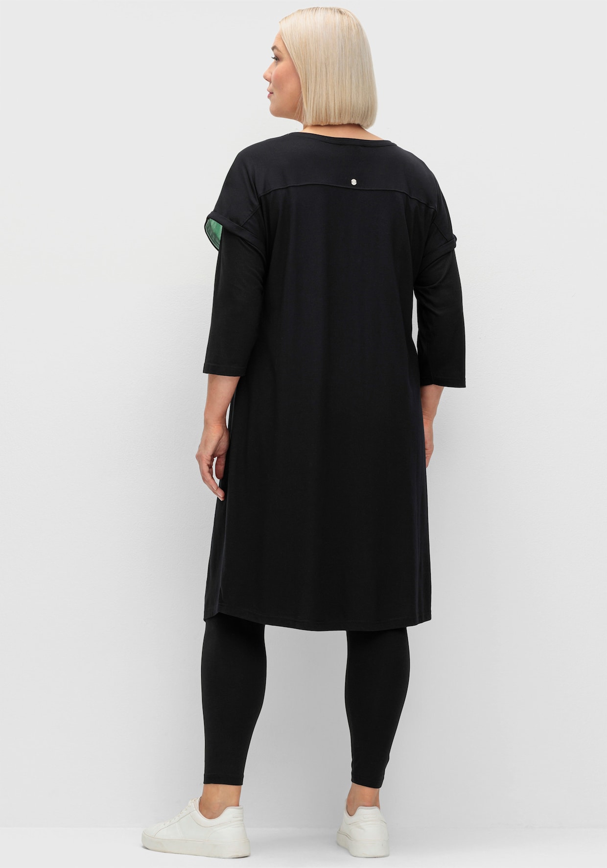 sheego Shirtjurk - zwart/groen