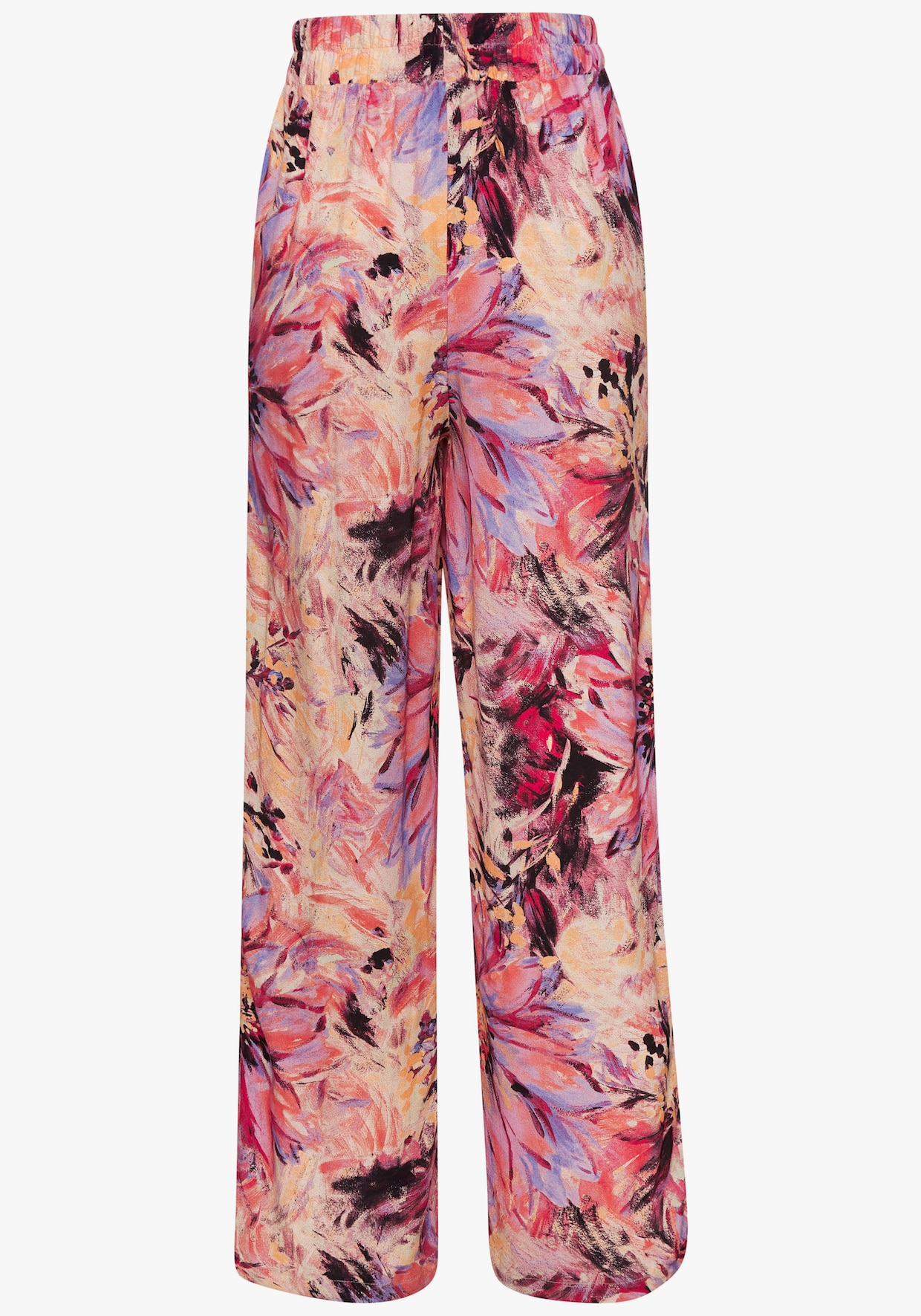 LASCANA palazzo-broek - pink bedrukt