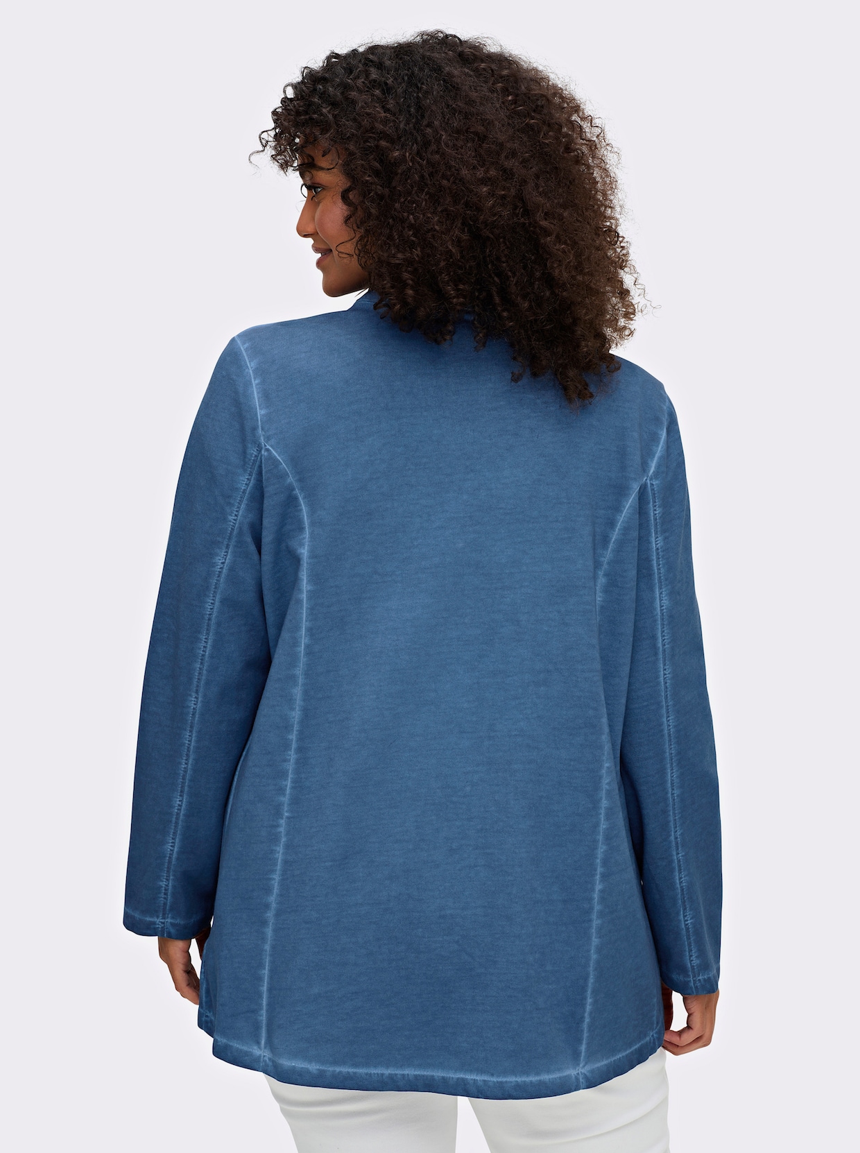 Sweatjacke - jeansblau