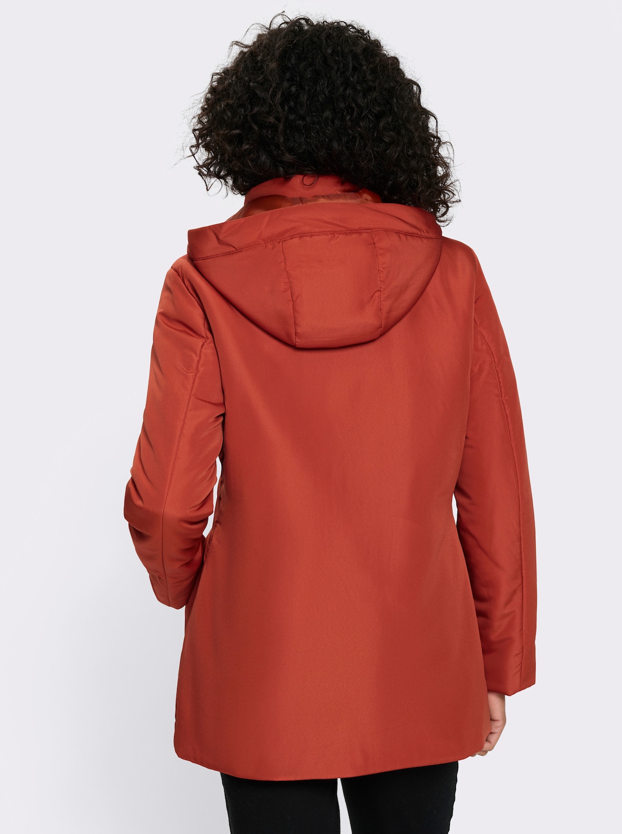 Freizeitjacke mit Kapuze - rostrot