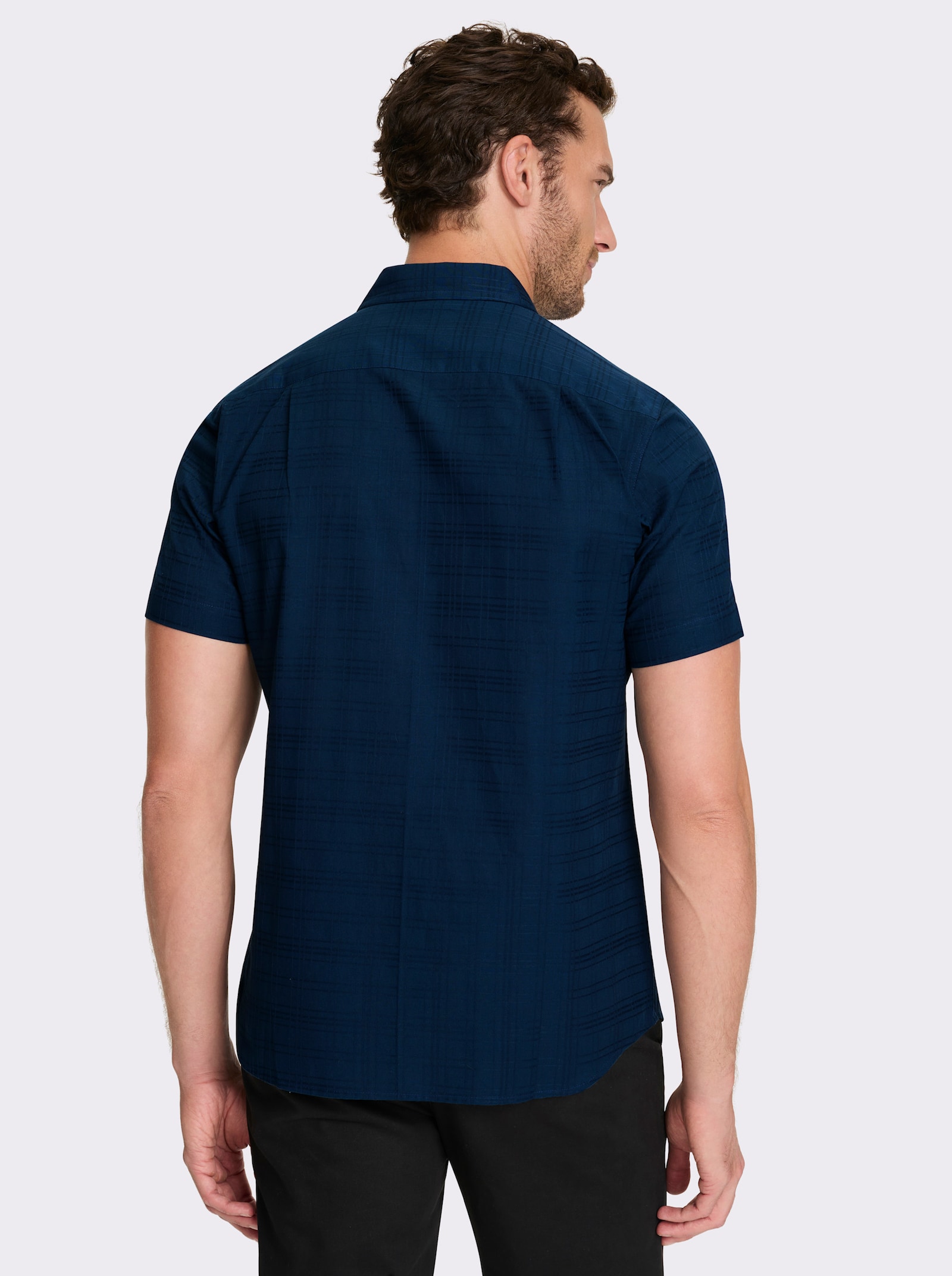 Catamaran Kurzarmhemd mit Falten im Rückteil - dunkelblau