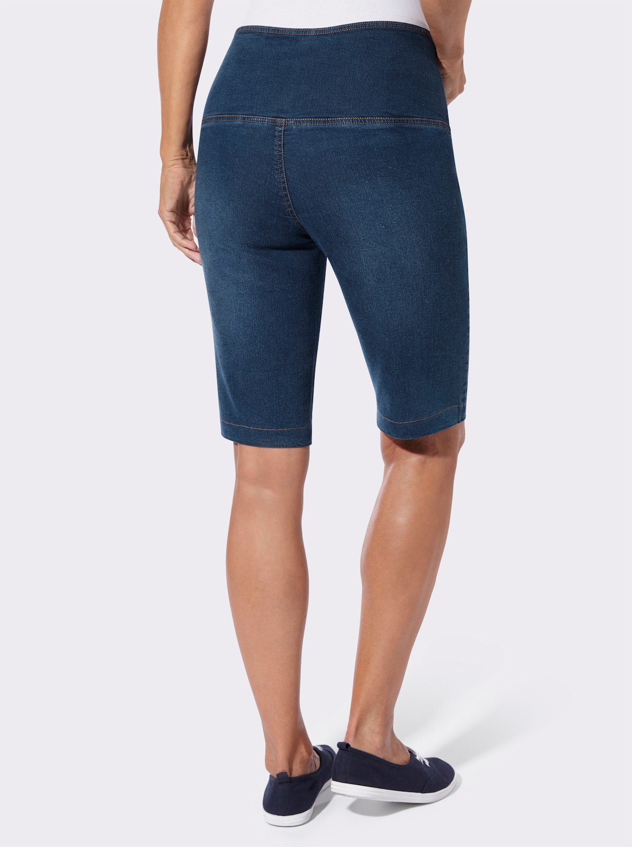 Jeansbermudas - blue-stone-washed