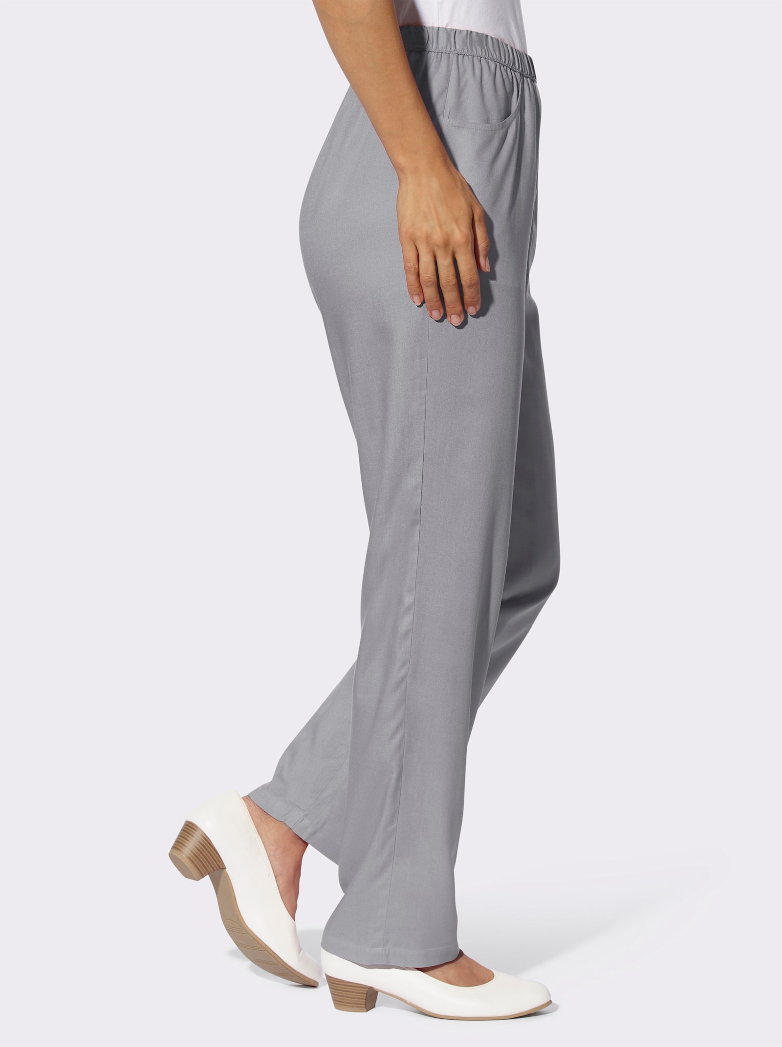 Schlupfhose im Doppelpack - steingrau + steingrau-bedruckt