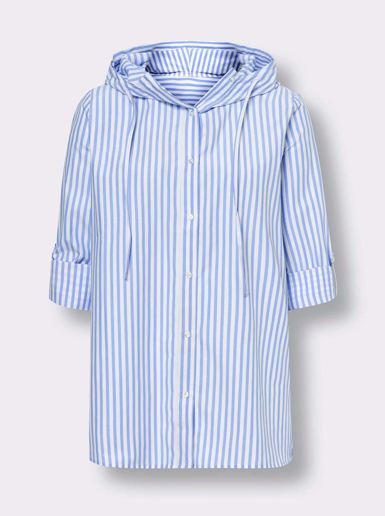 heine Gestreifte Bluse - himmelblau-ecru-gestreift