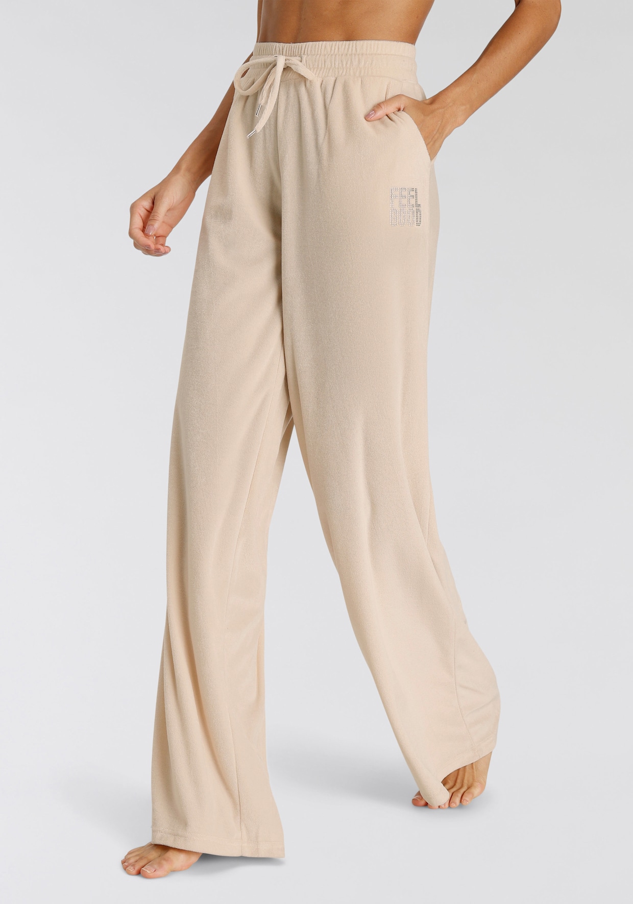 Vivance Pantalon en velours ras - crème