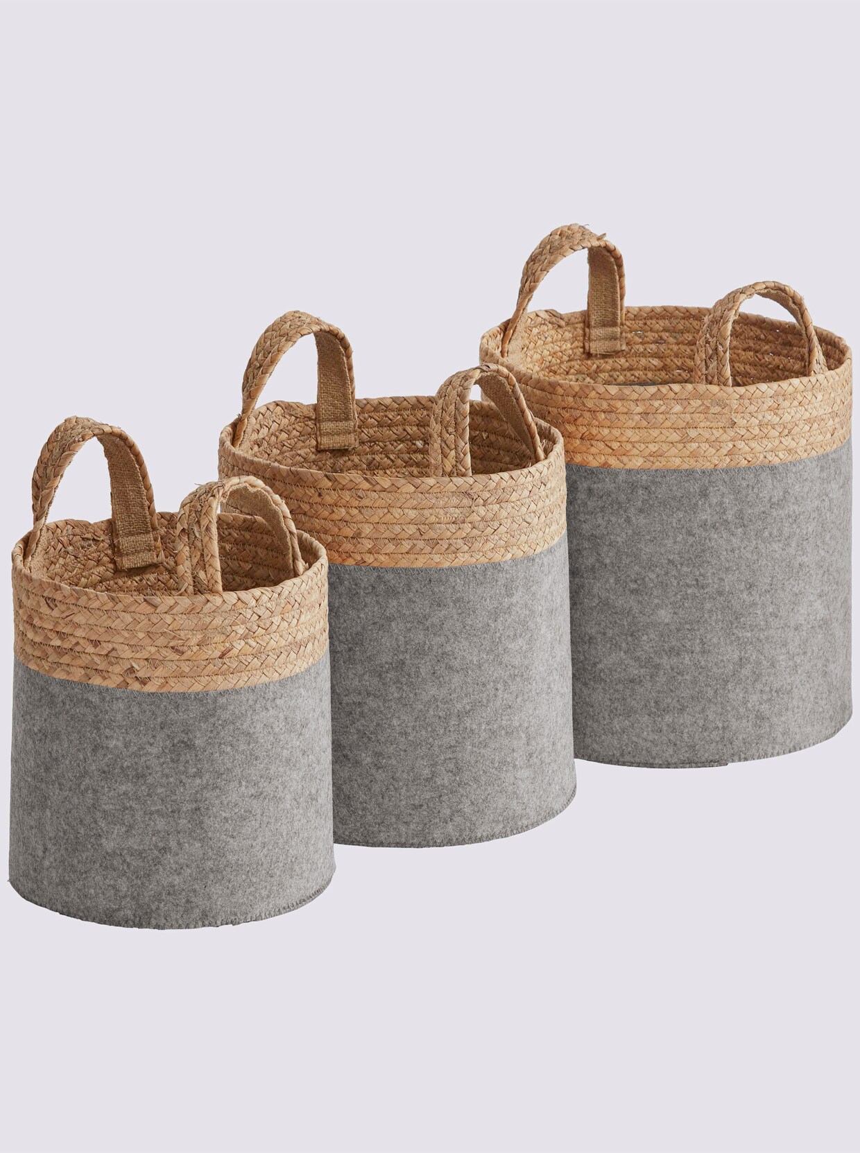 heine home Filzkörbe - grau-natur
