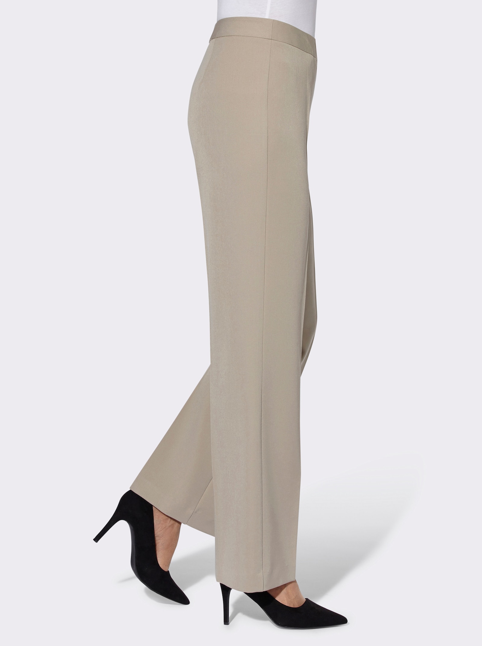 Broek met wijde pijpen - sesam