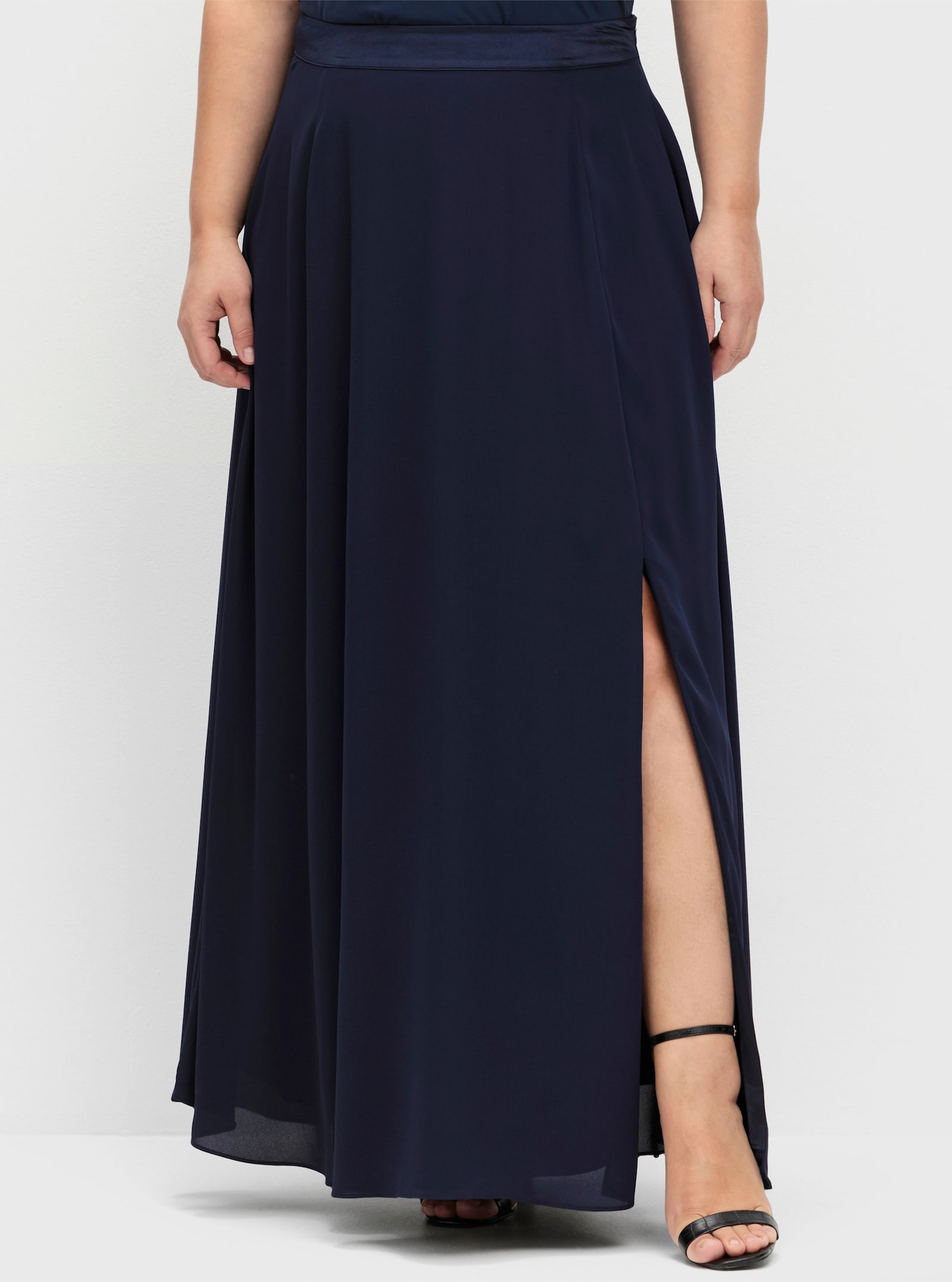 sheego A-Linien-Rock mit Seitenschlitz - marine