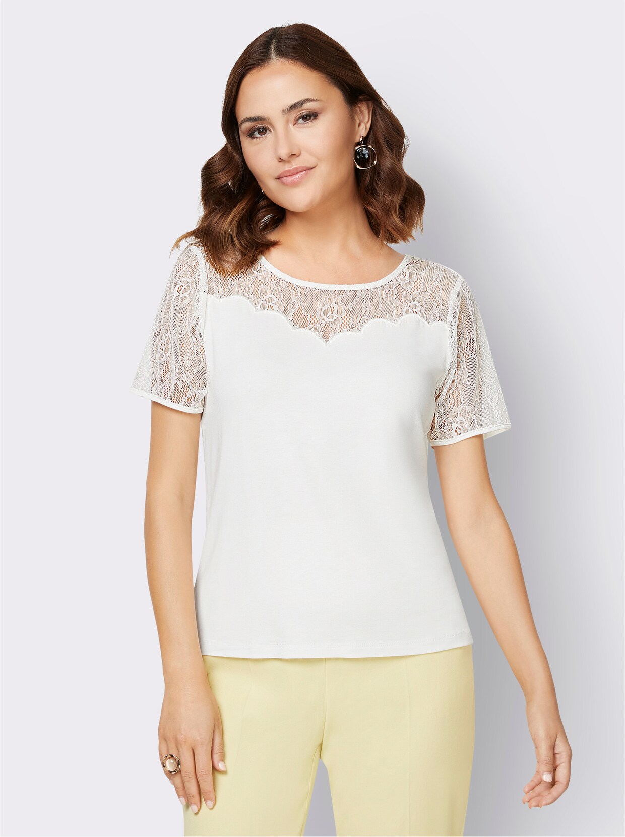 Kanten shirt - wit