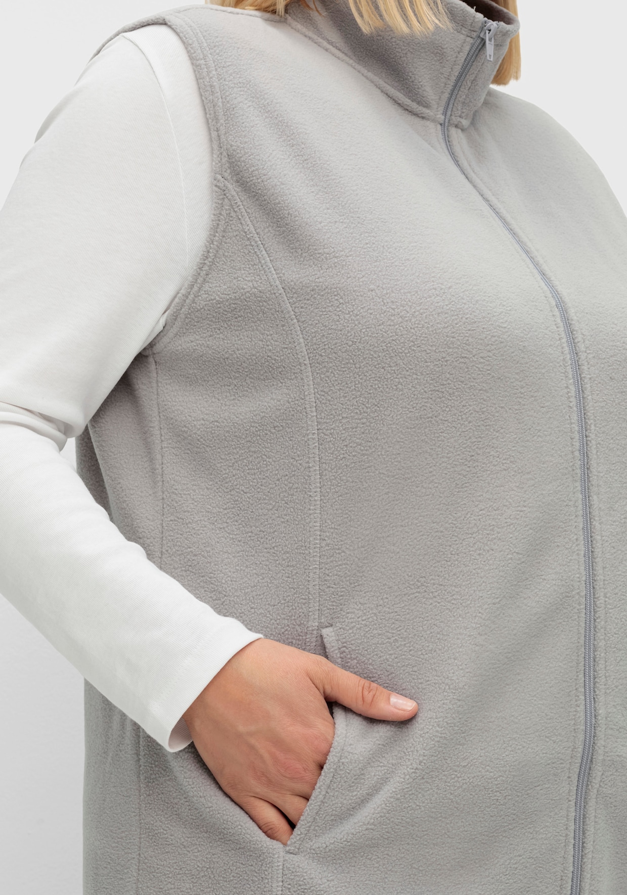 Fleeceweste mit Antipilling-Ausrüstung - grau