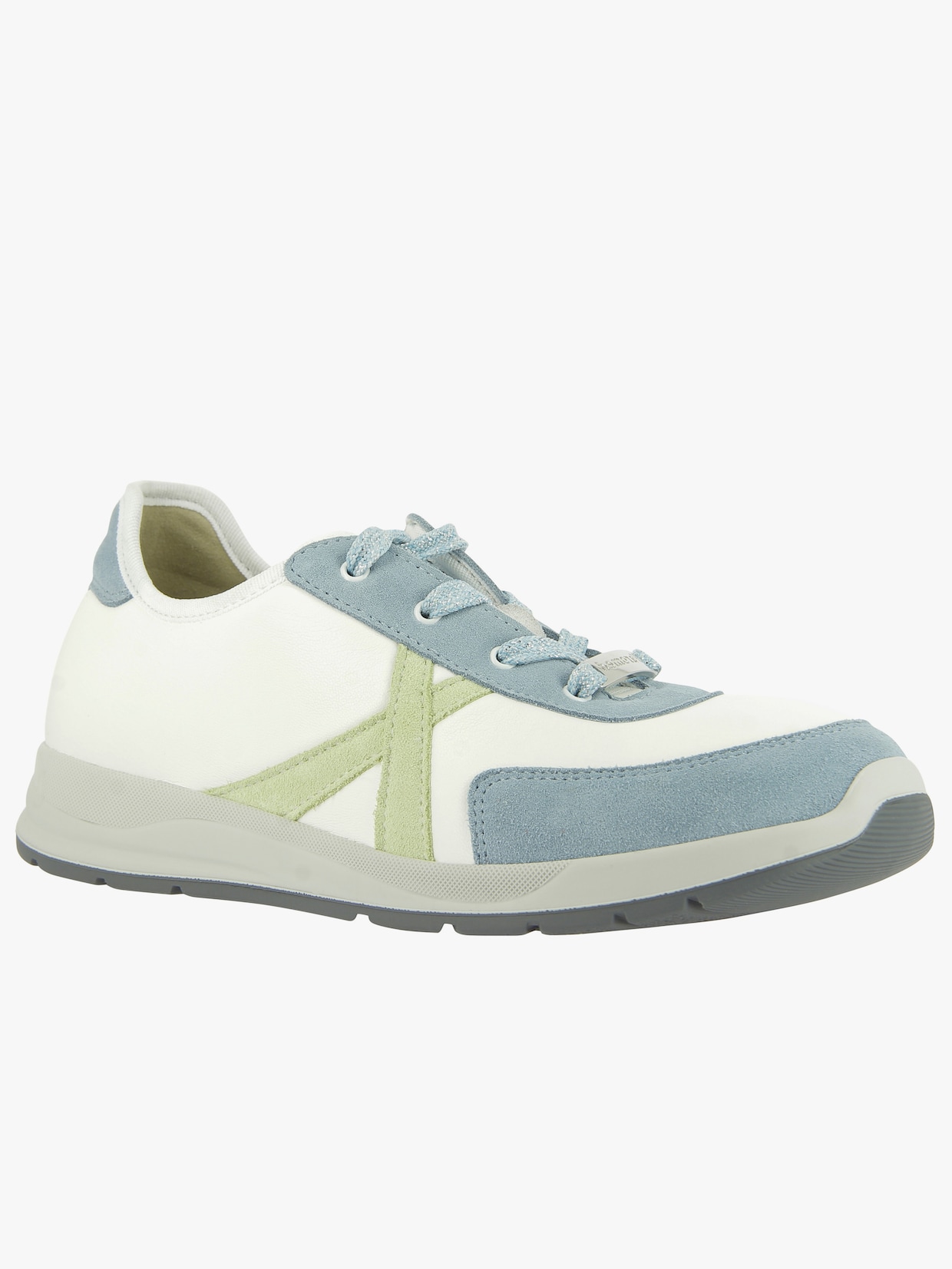 Varomed Sneaker mit Memory-Wechselfußbett, Weite K - weiß-grün