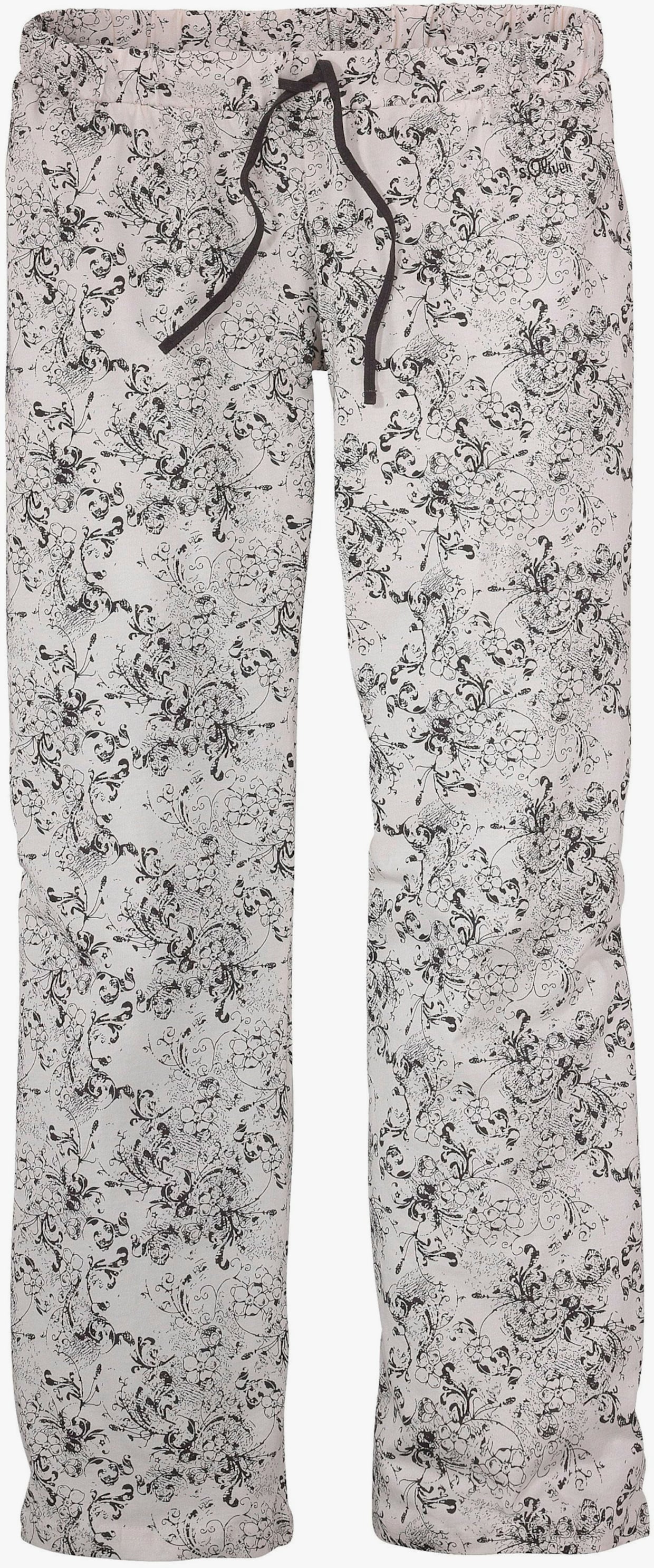 s.Oliver Pyjama - anthracite, blanc floral