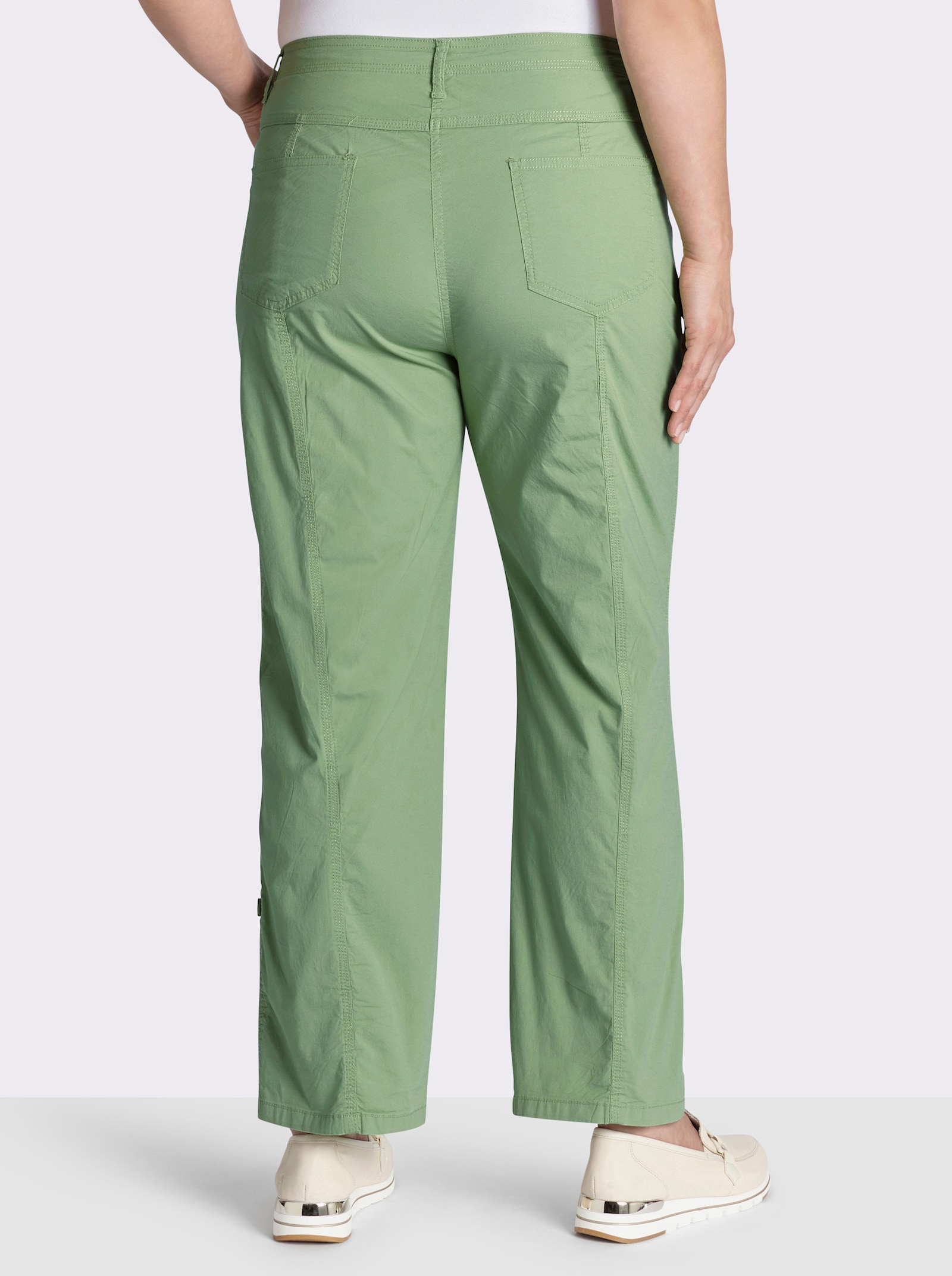 Hose mit krempelbaren Beinen - eucalyptus