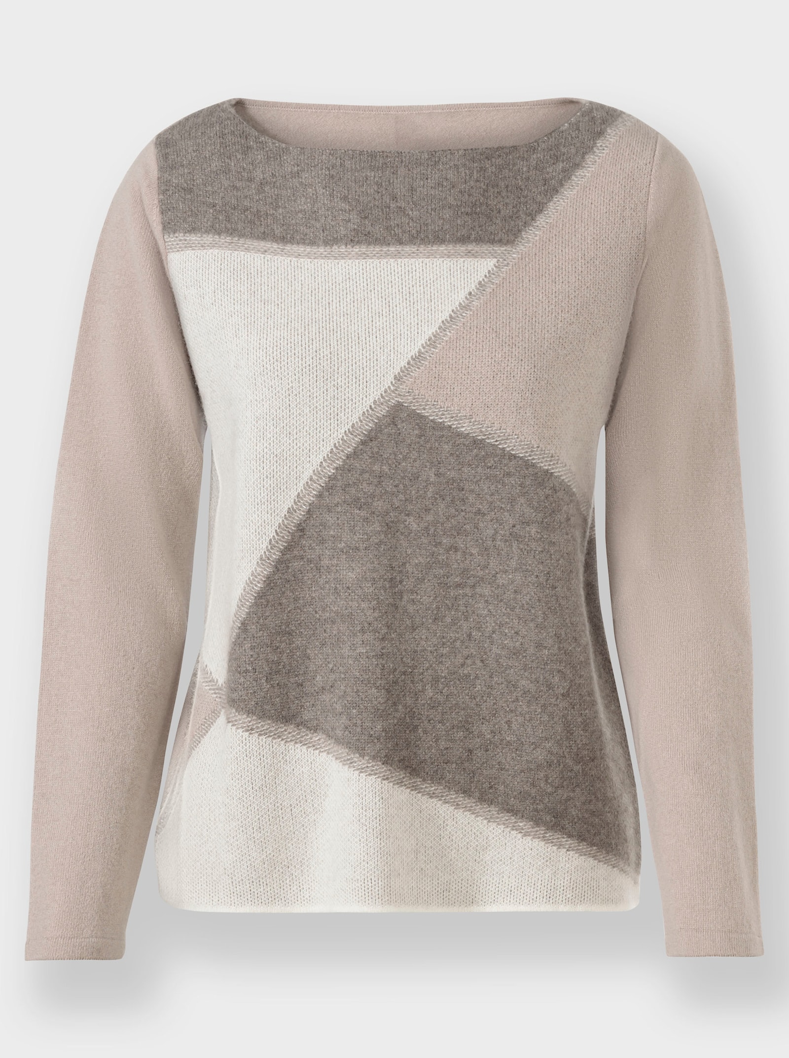 heine Kaschmirpullover mit aufwendigem Strickmuster - sesam-ecru