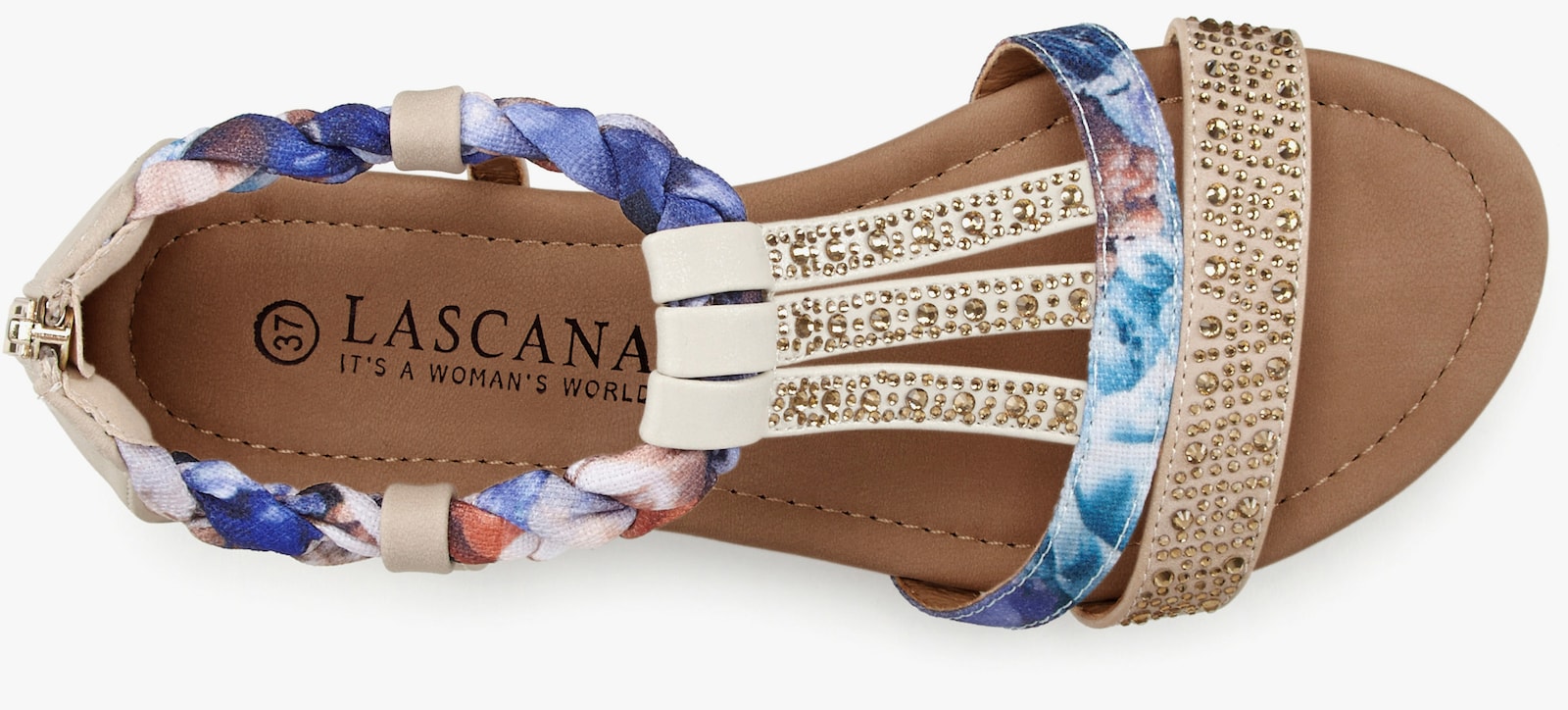 LASCANA Sandale - beige-blau