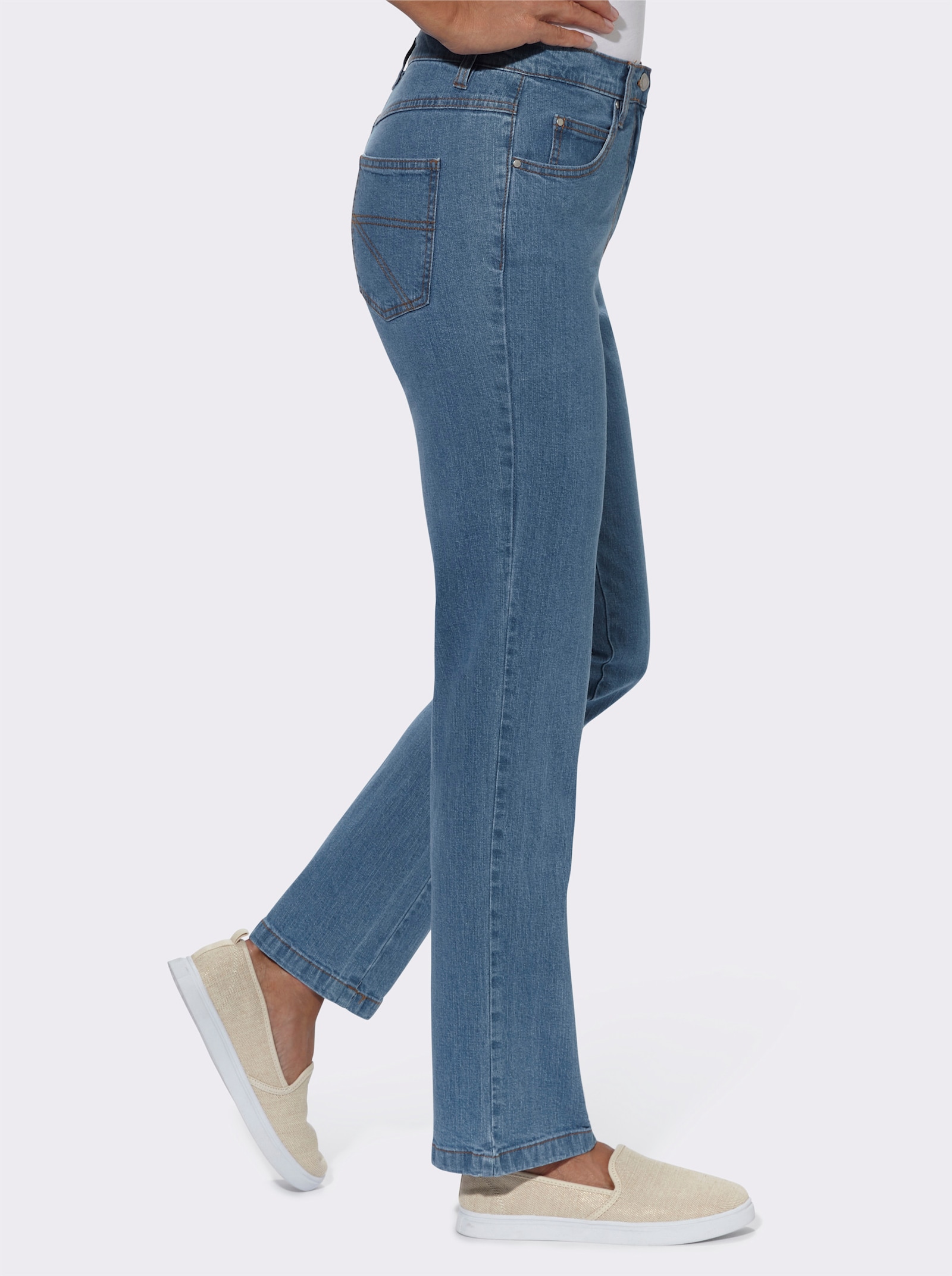 5-Pocket-Jeans mit Baumwoll-Stretch - blue-bleached
