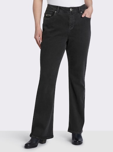 sheego Bootcut-Jeans in 5-Pocket-Form - black denim