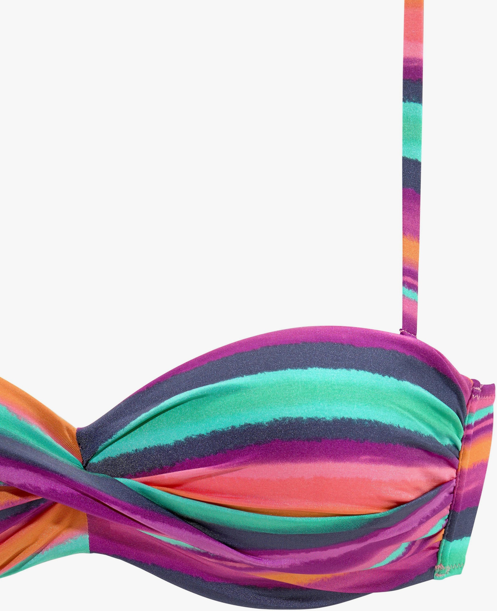 LASCANA Bandeau-Bikini-Top - bunt-gestreift