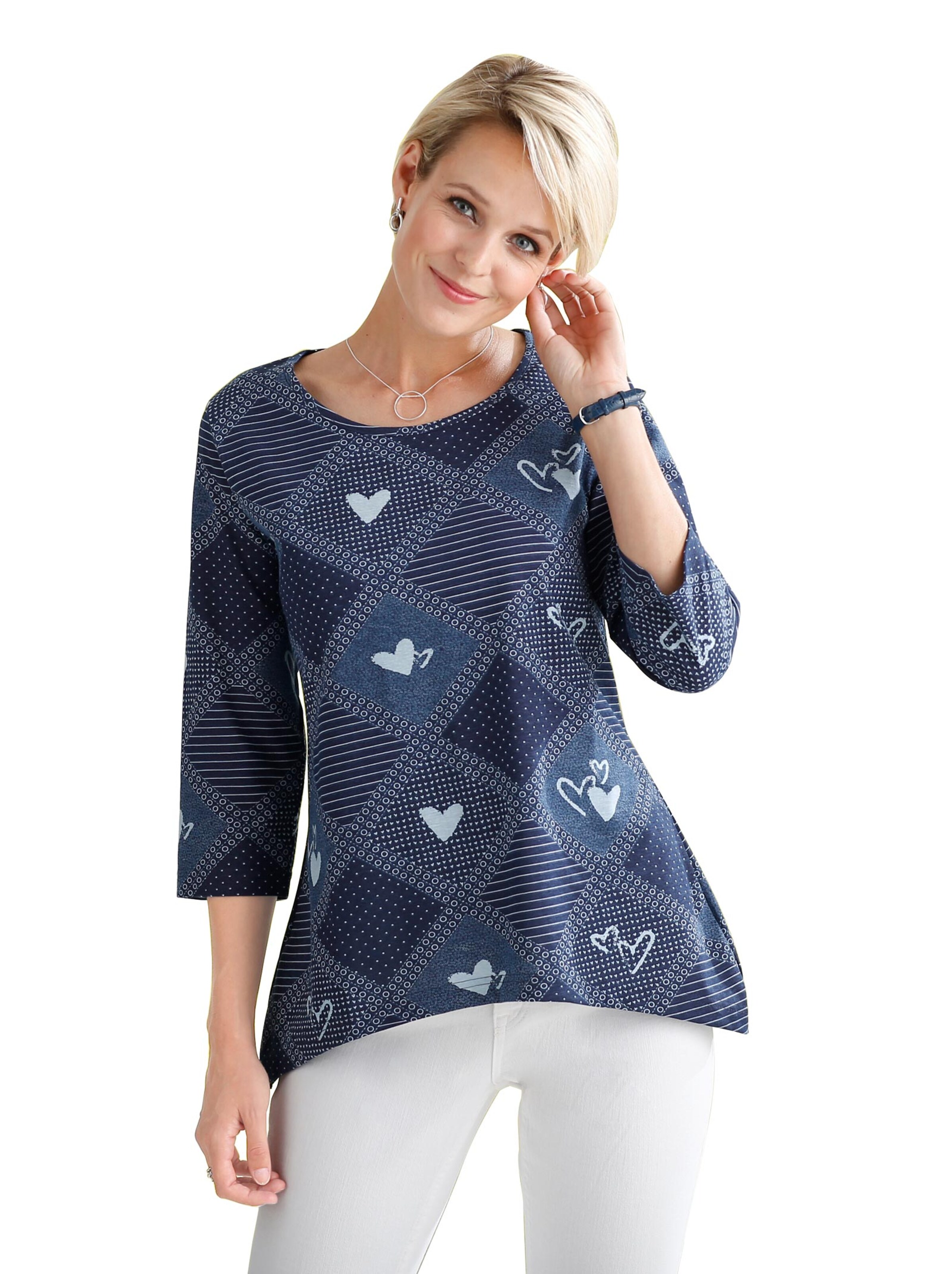 Shirt - nachtblau-bedruckt