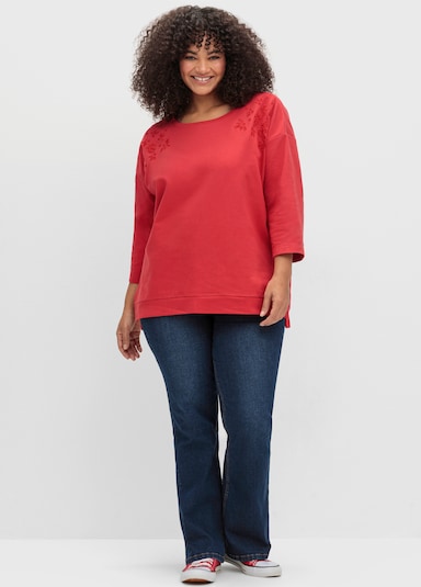 sheego Sweatshirt - erdbeere