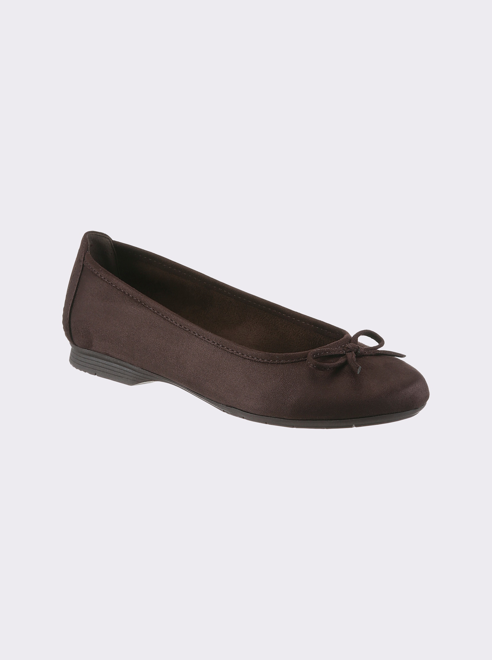 Jana Ballerina voor brede voeten - chocolade