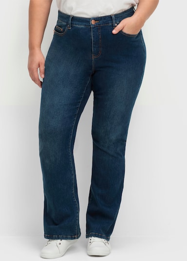 sheego Jeans mit Bodyforming-Effekt, Bootcut - dark blue denim