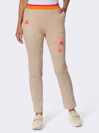 Sweathose mit Kontrast-Details - sand-pink