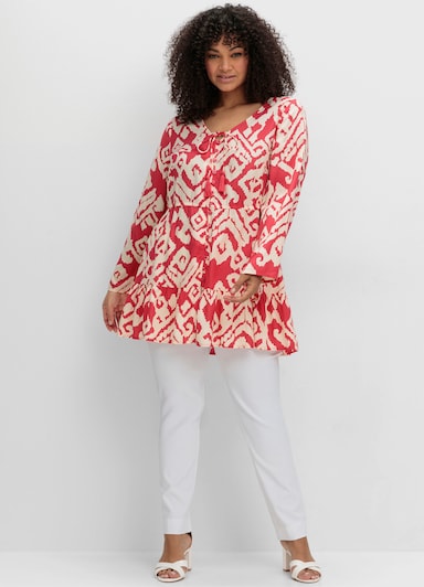 sheego by Joe Browns Volantbluse - hummer-gemustert