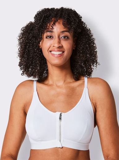 wäschepur Vorderverschluss-BH ohne Bügel - weiß