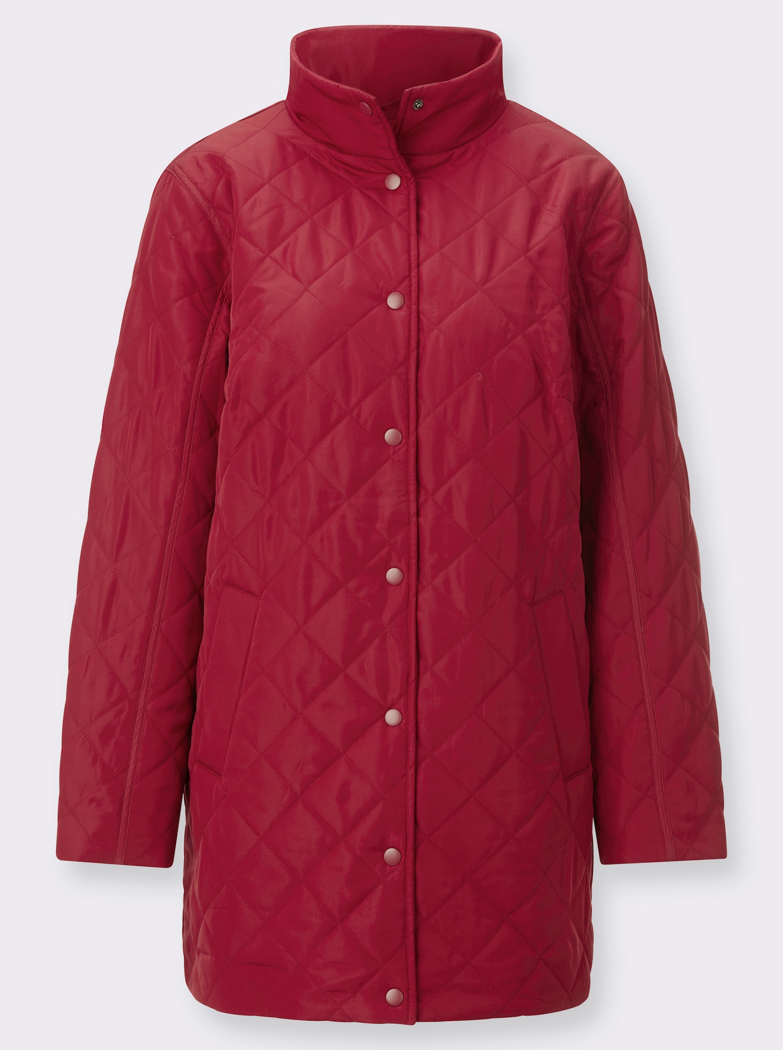 Steppjacke in Longform - kirsche