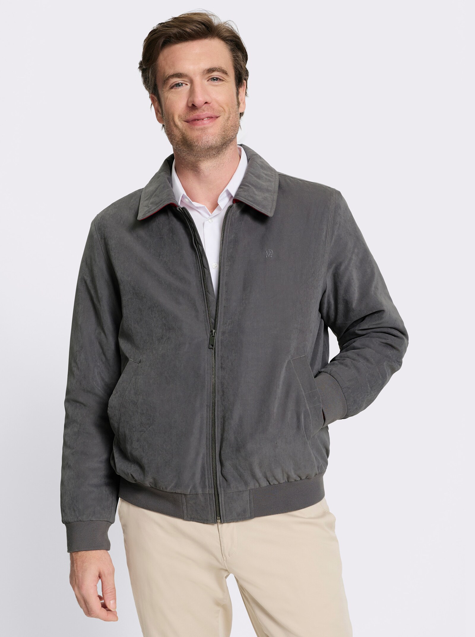 Marco Donati Blouson mit drei Innentaschen - anthrazit