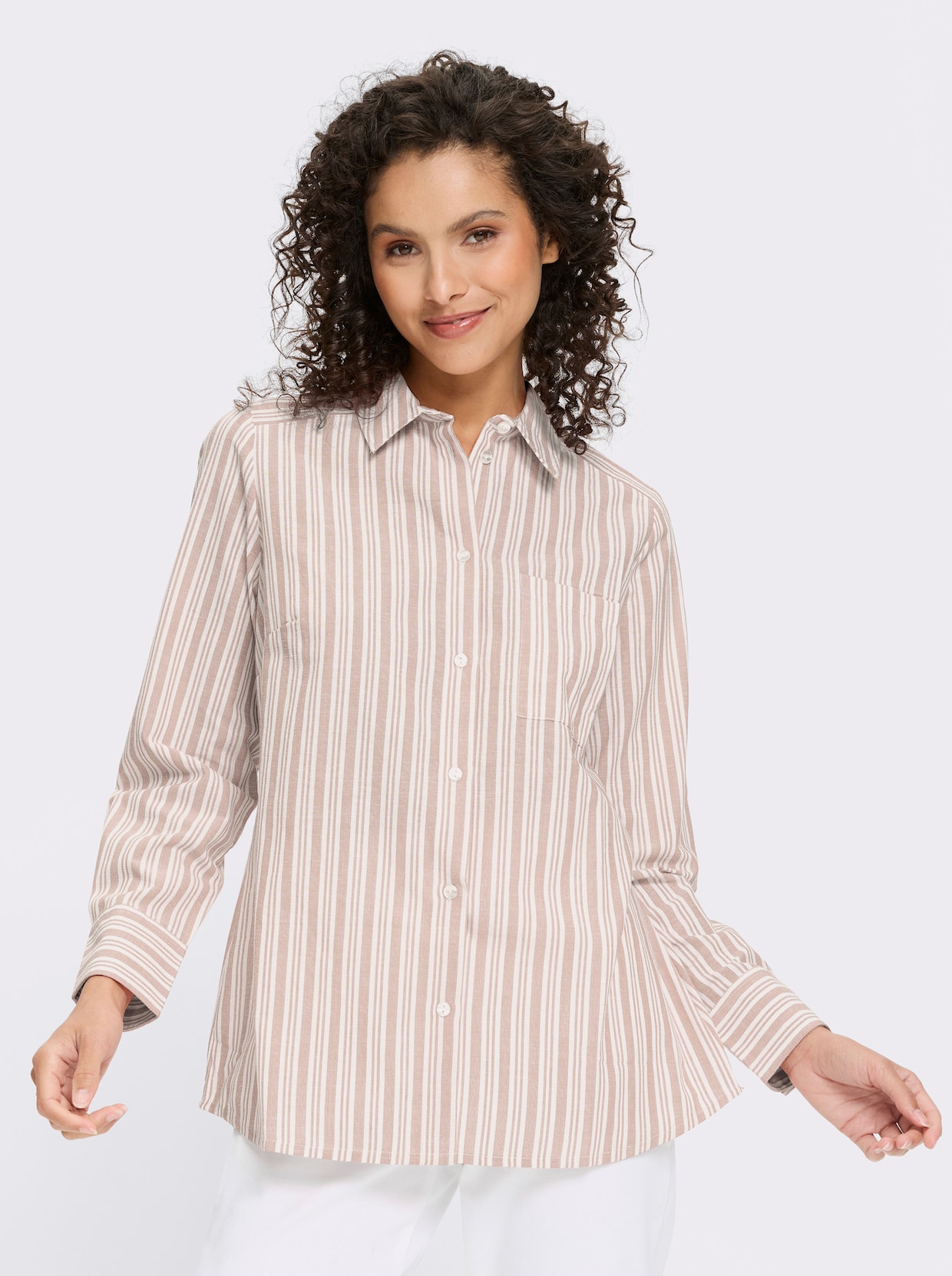 heine Gestreifte Bluse - ecru-sesam-gestreift