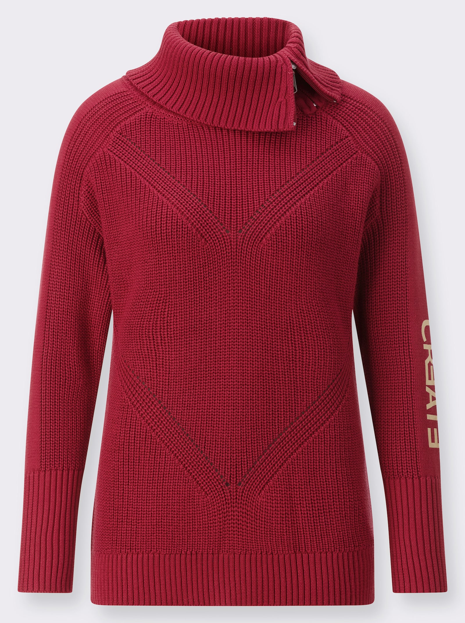 Schipperstrui van hoogwaardig katoen - kers