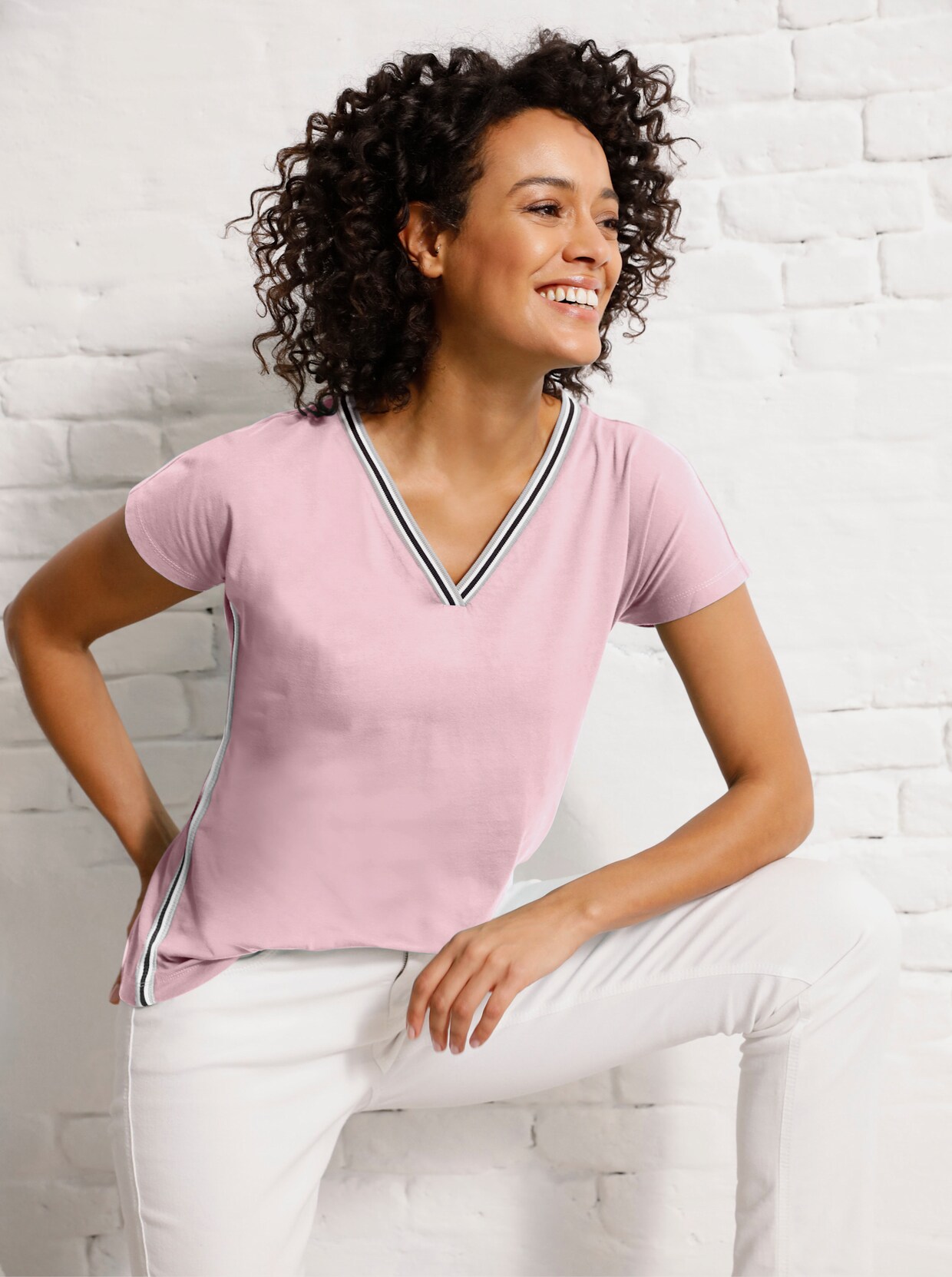 Creation L Premium Lyocell-Baumwoll-Shirt - hellrosé