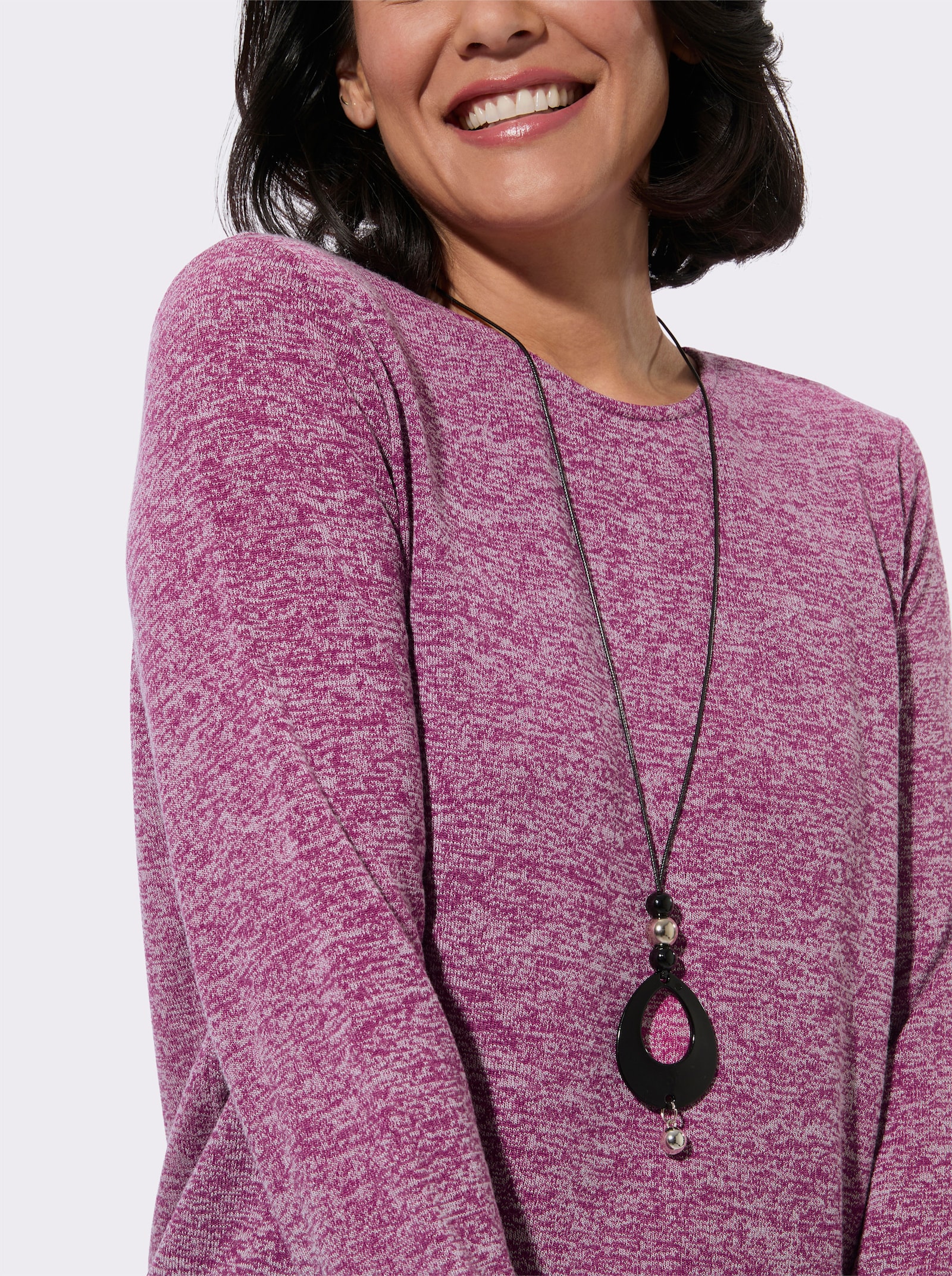 Rundhalsshirt in Melange-Qualität - erika-meliert