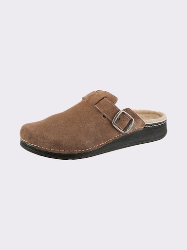 Mubb Pantoffel mit Lammfell gefüttert - camel