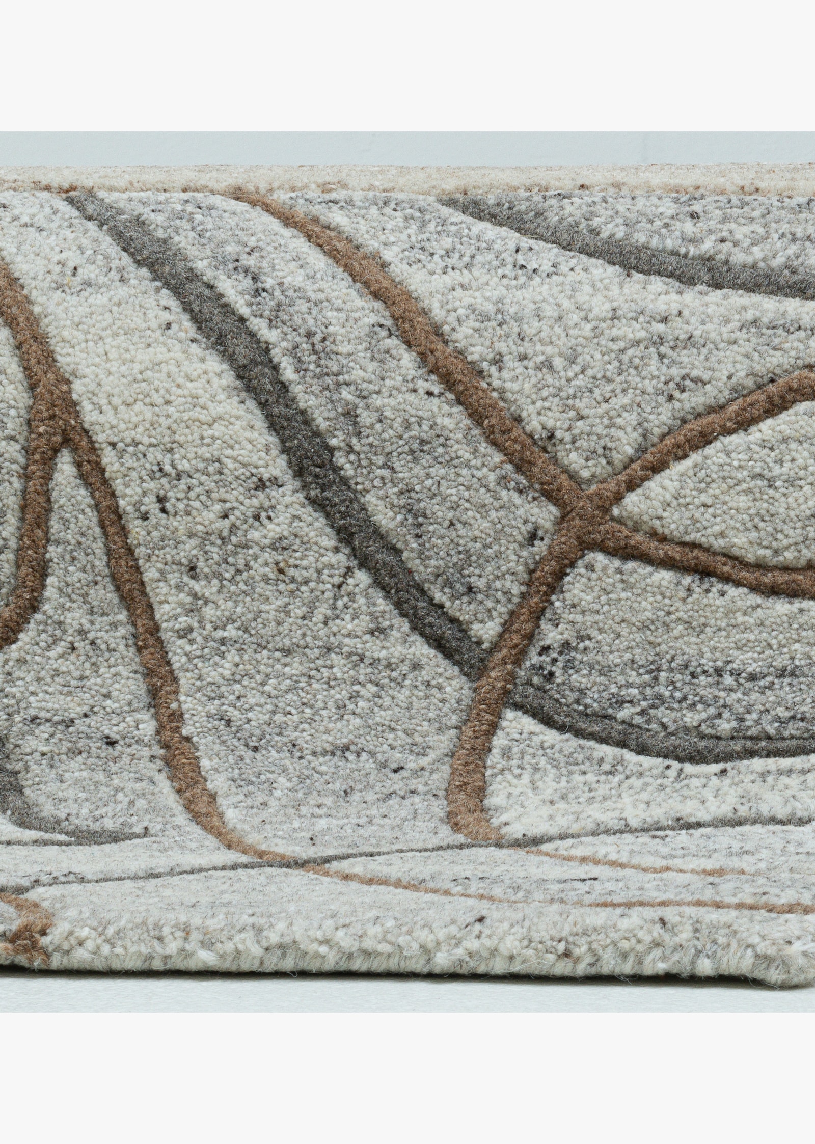 Theko Teppich - natur-grau