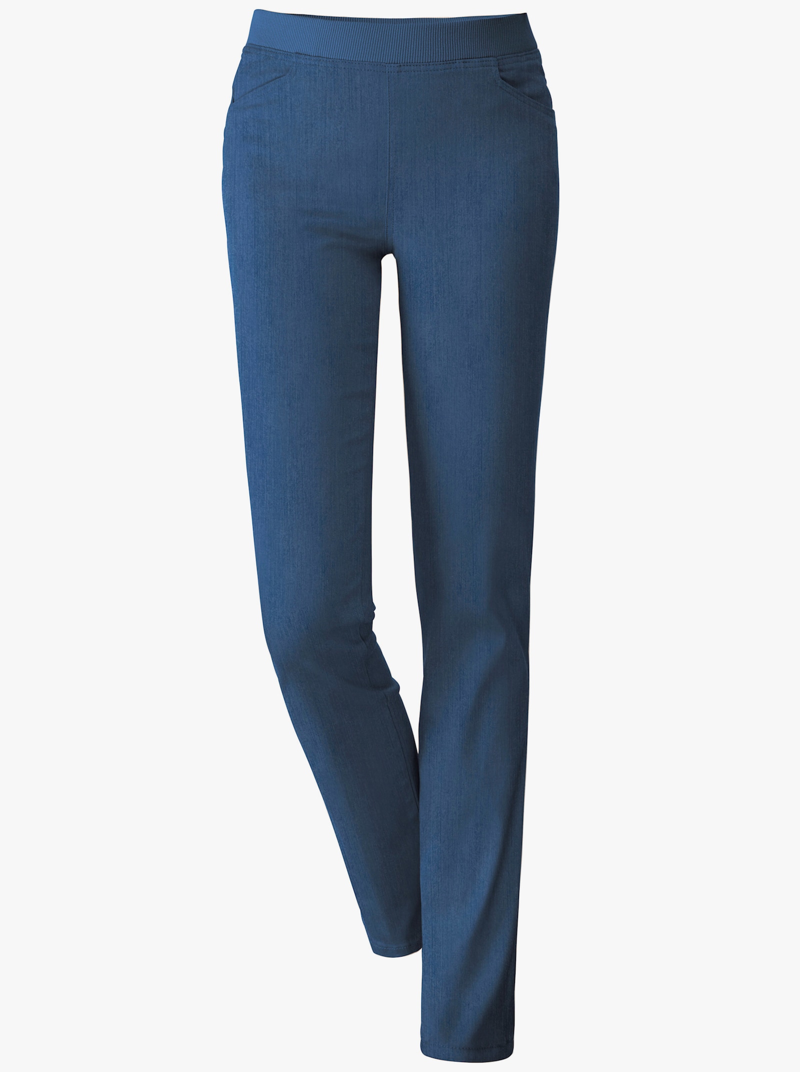 Stretch-Jeans mit Rundum-Dehnbund - blue-bleached