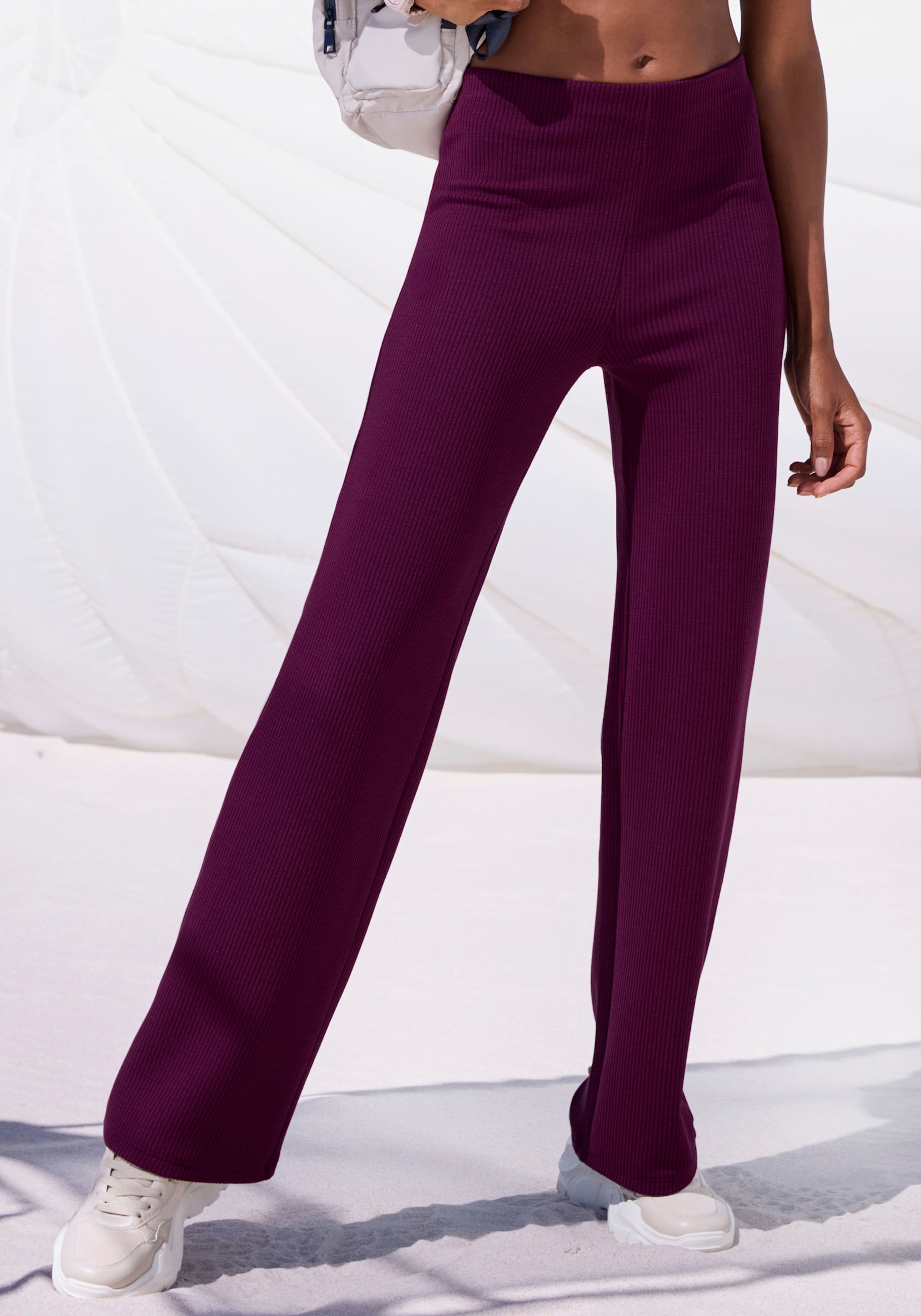 LASCANA ACTIVE Sporthose - burgunder