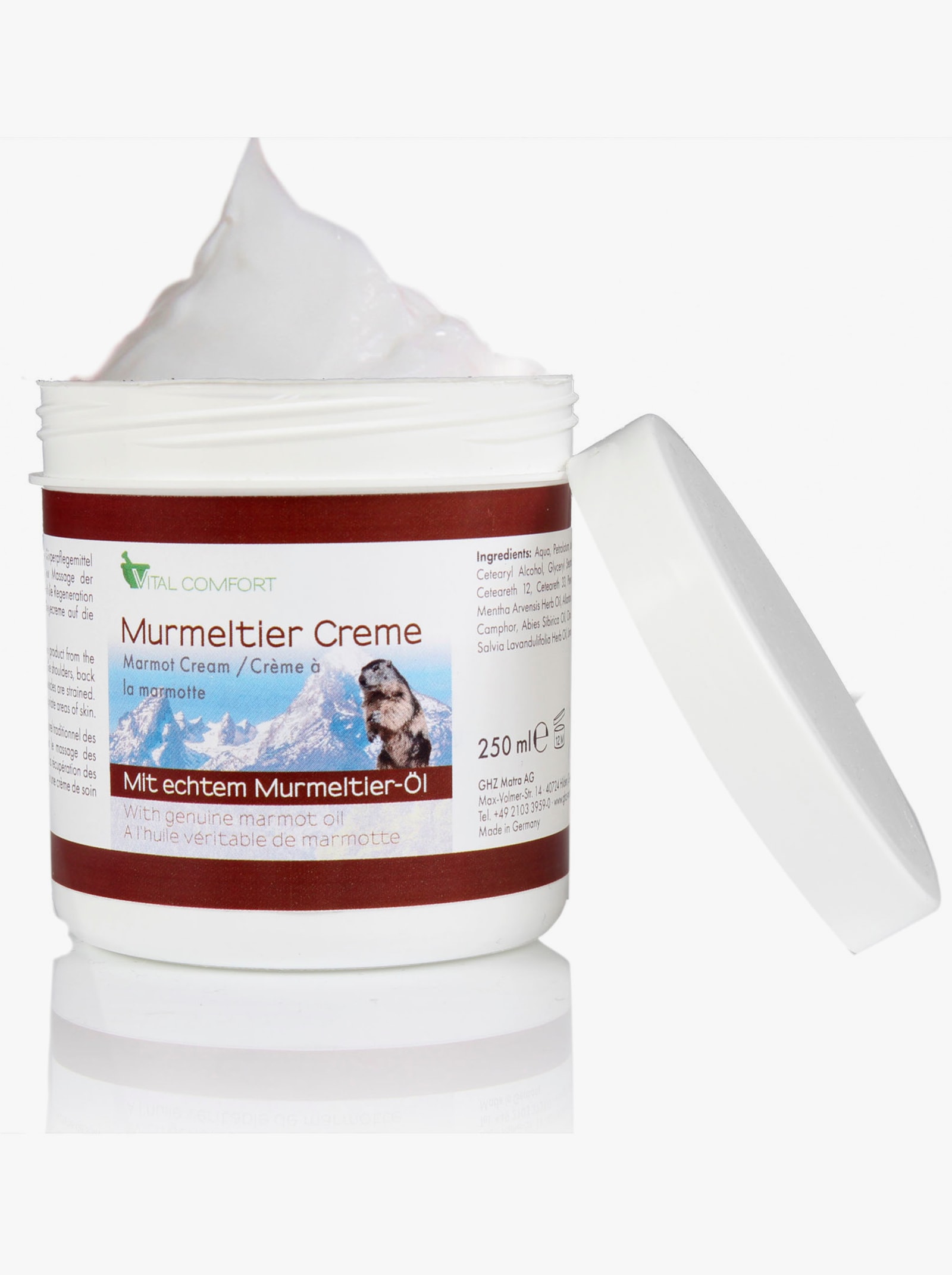 Krém s tukem sviště - bílá