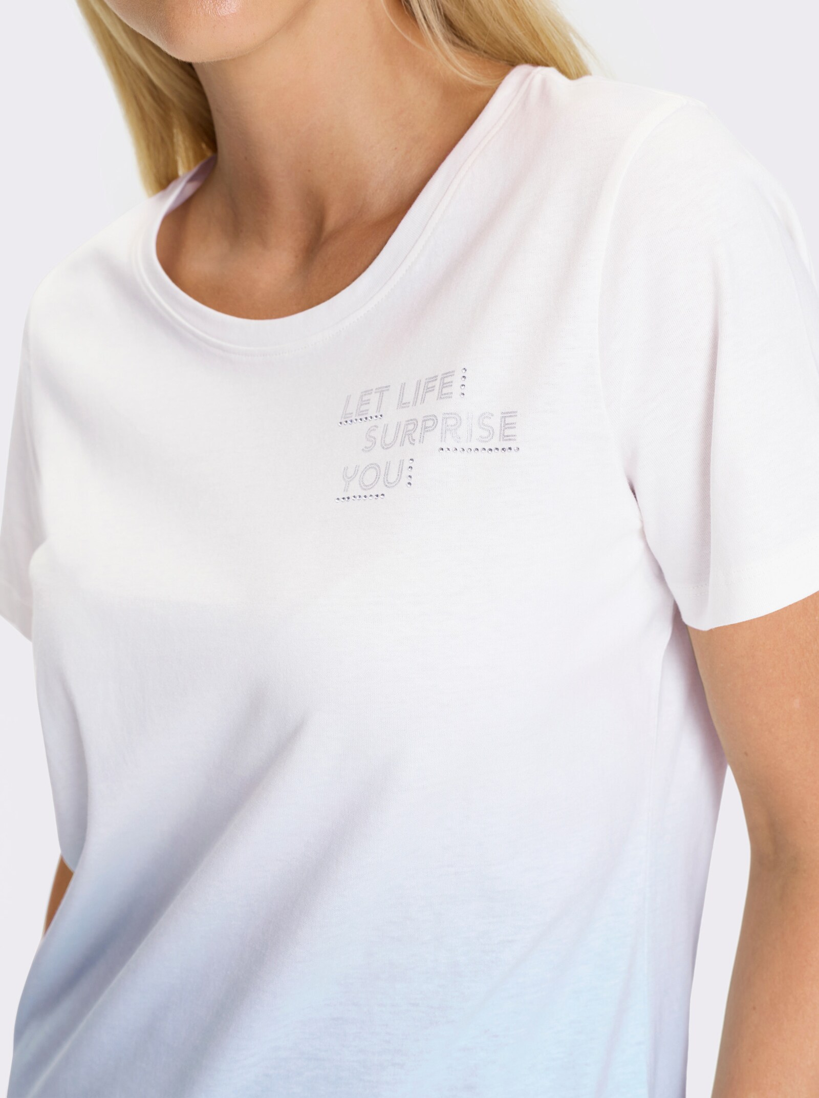 heine T-shirt à manches courtes avec dégradé de couleurs - écru